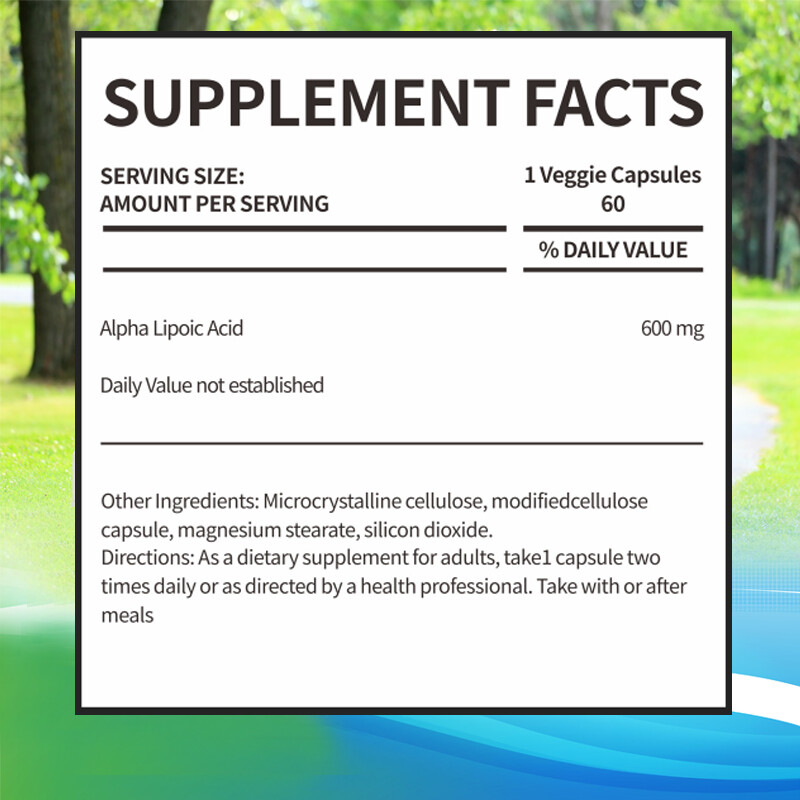 ALPHA LIPOIC ACID FREE RADICAL SCAVENFER CAPSULES,antioxidant,Glucose Metabolism