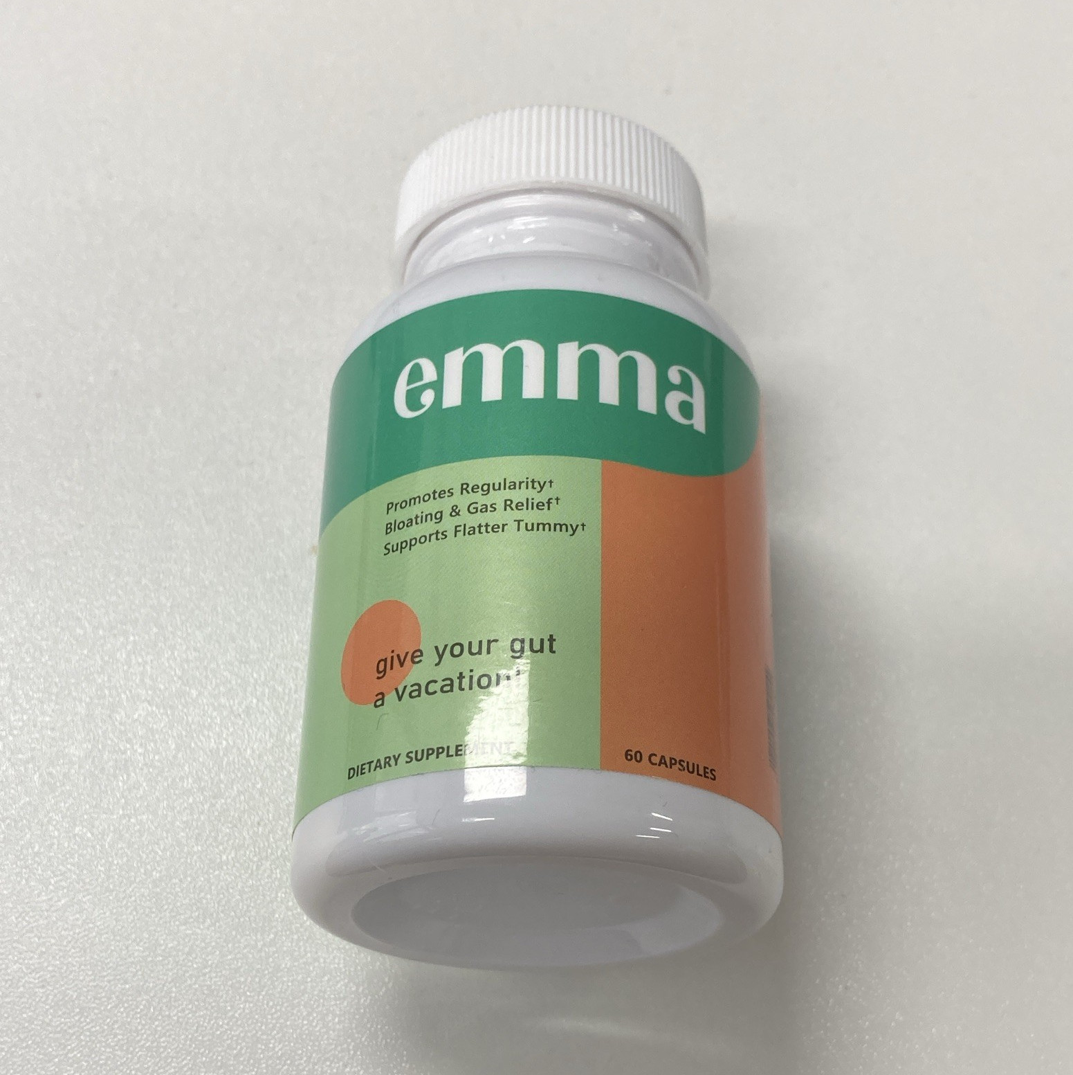 Emma Gut Support Capsules 60 Count Bloating & Gas Relief w/ Vitamin D & B6