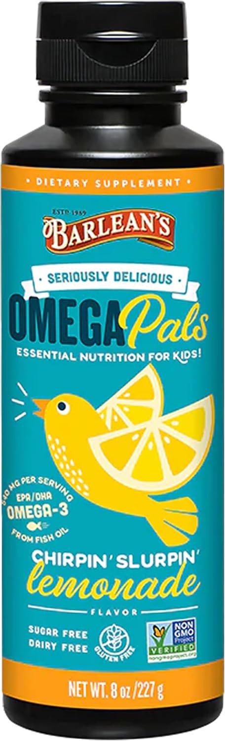 Omega 3 Fish Oil Supplement for Kids w/ Delicious Smoothie Taste (8oz)