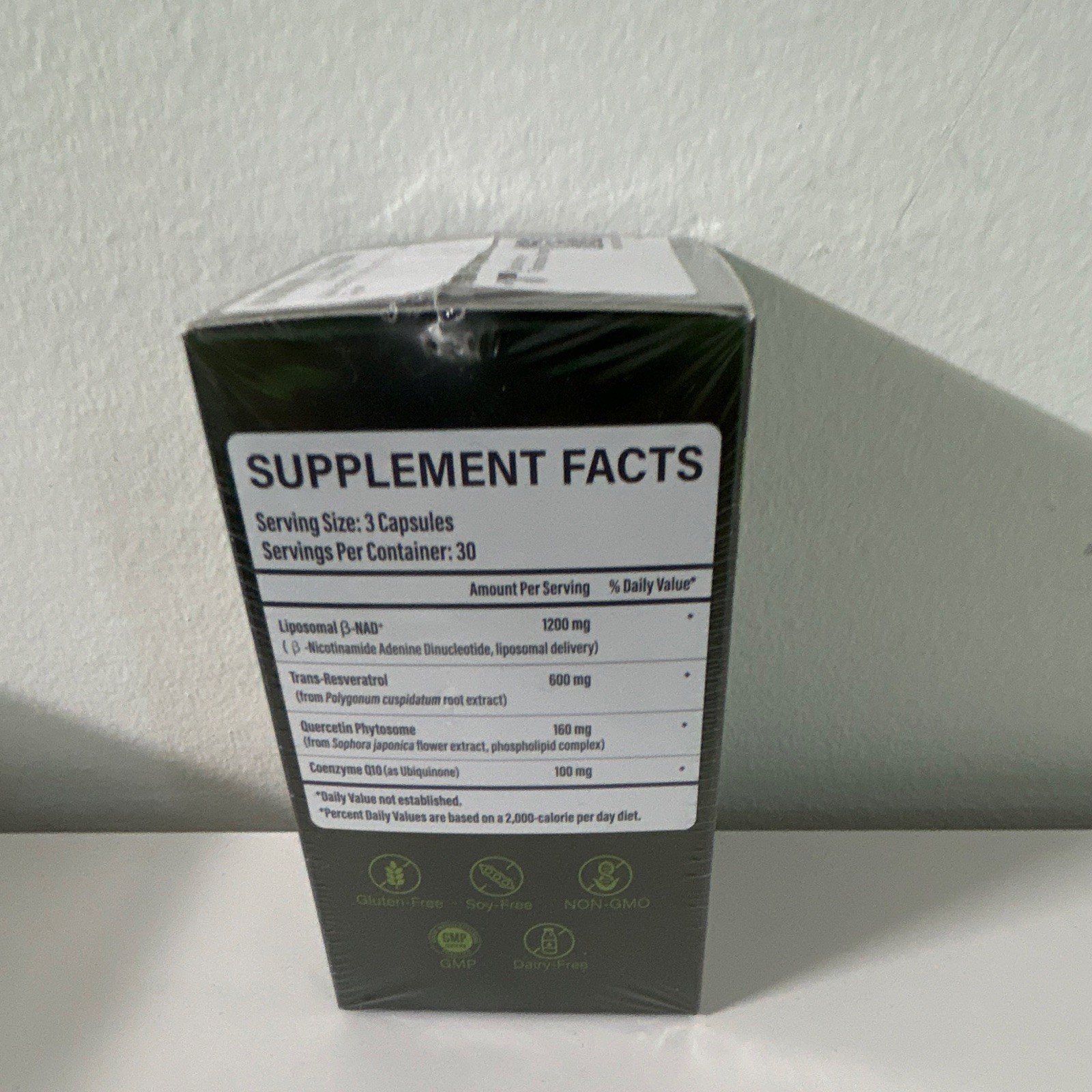VCBIRD NAD+ Trans-Resveratrol Capsules 90 Count Non-GMO Gluten-Free GMP