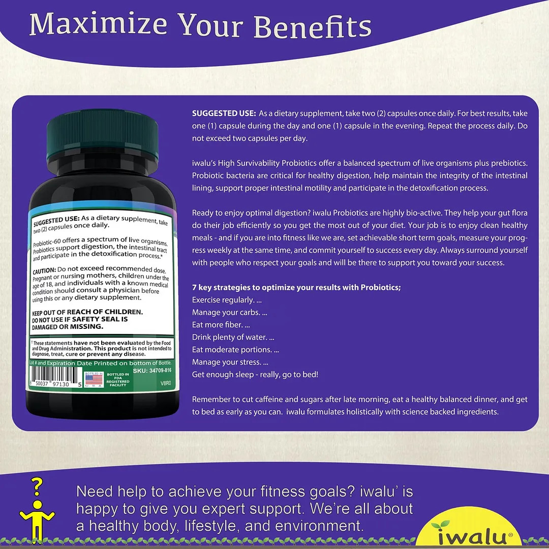 Best Probiotic For Vag Health | Best Supplement Capsule Pill Men Women FREE SHIP