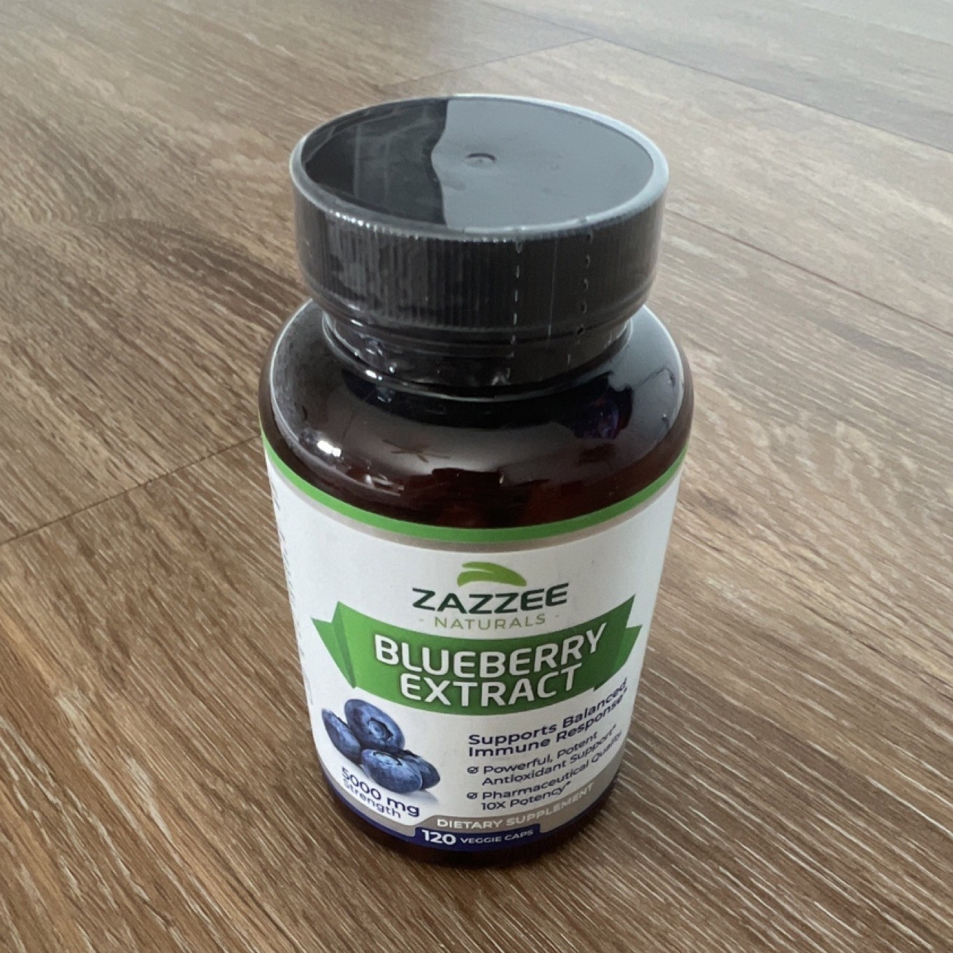 Zazzee Naturals Blueberry Extract 5000mg 120 Vegan Non-GMO Capsules Antioxidant