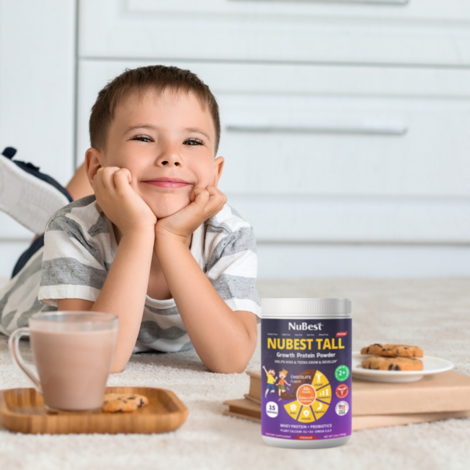 NuBest Tall Growth Protein Powder – Helps Kids & Teens Grow, Develop (Chocolate)