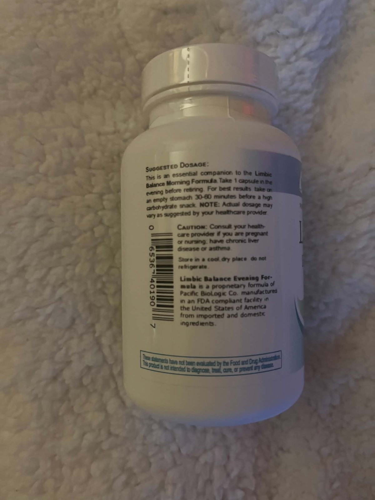 Pacific BioLogic Limbic Balance Evening Formula Night 700mg 120 Veg Caps