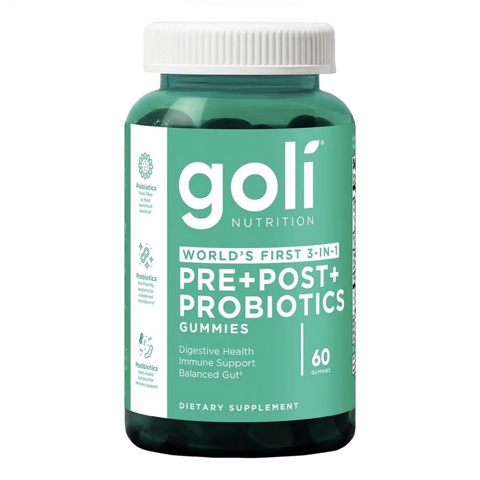Goli Nutrition Pre+Post Probiotics Gummies Digestive & Immune Vegan 60Ct