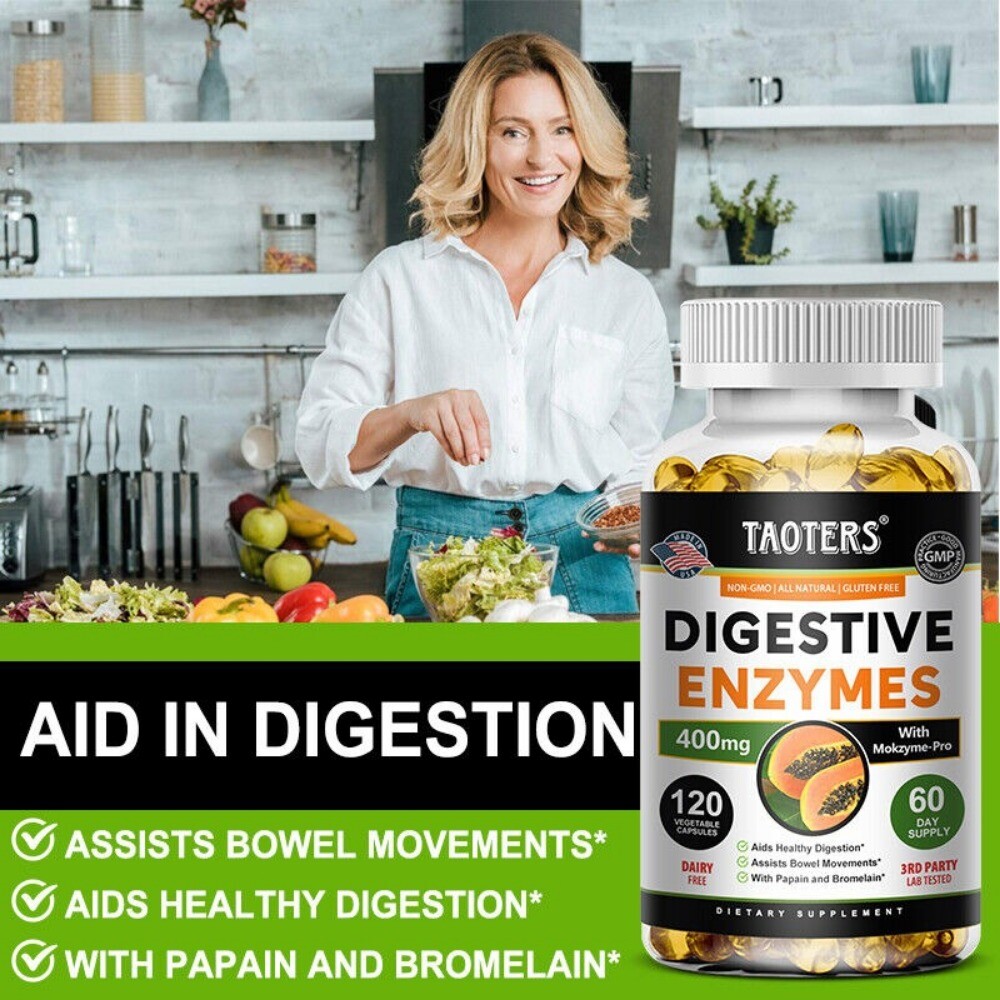 Enzymatic Digestion with Lactobacillus Digestive Support Supplement -30TO120Caps
