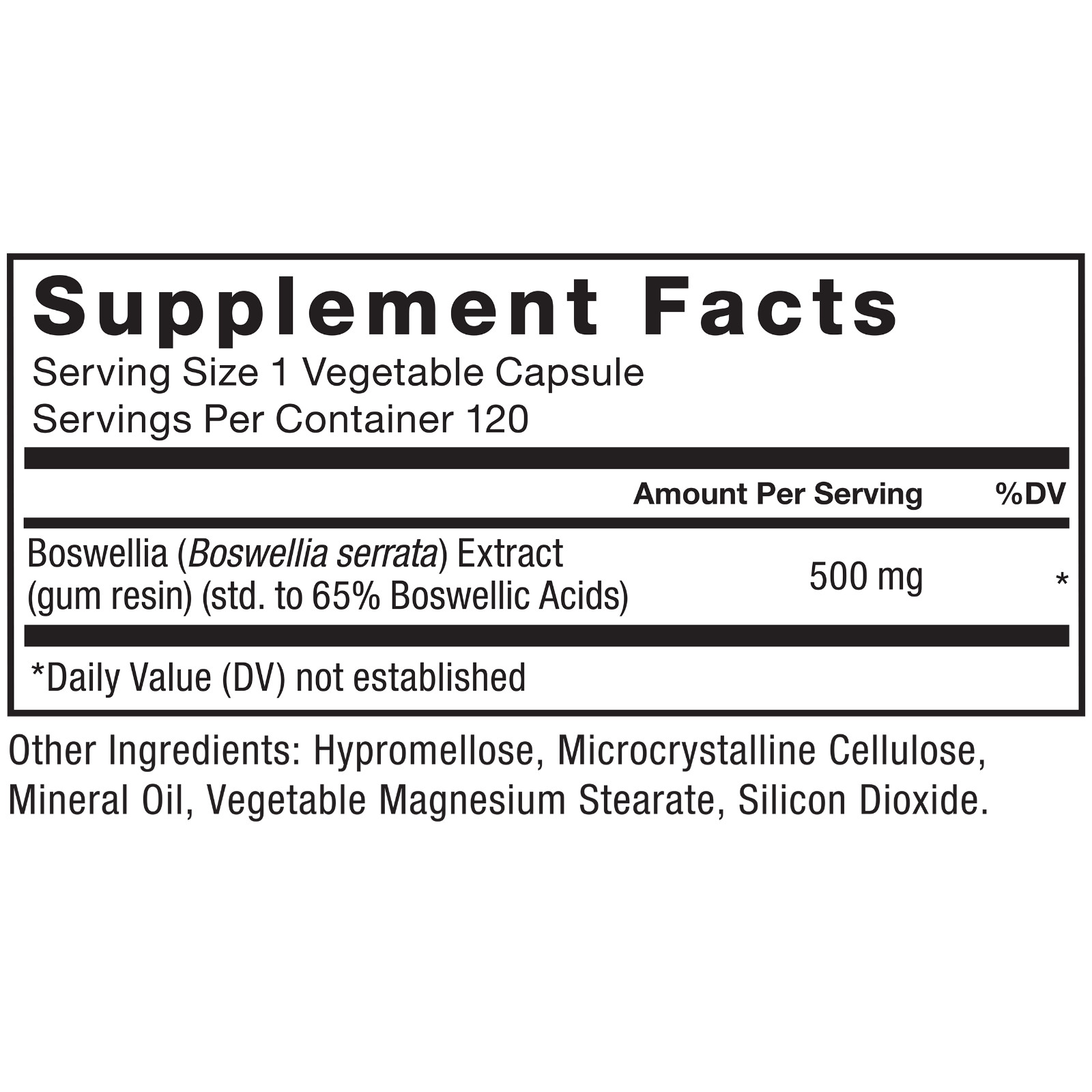 Force Factor Boswellia Extract 500mg, Inflammation Support Supplement, 120ct
