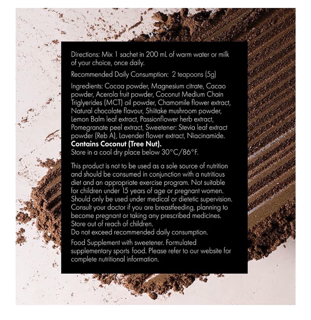 SEALED WelleCo Evening Elixir Chocolate Pwdr 150g Beauty Rest Vegan Gluten Free