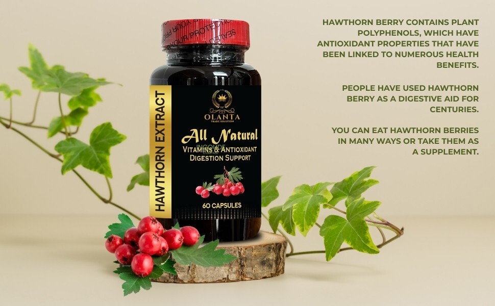 Natural Hawthorn Berry Extract – Herbal Vitality Supplement for Daily Balance 2B