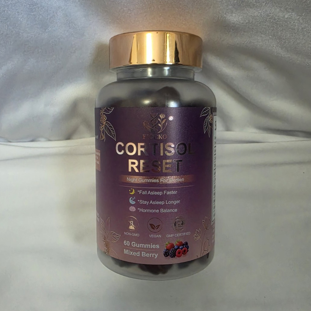 FOCKO Cortisol Reset Night Gummies Sleep Support Mixed Berry 60 Vegan Non-GMO027