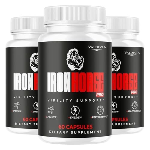 Iron Horse Iron Supplement Capsules Energy Blood Support Anemia 3 Pack 180Ct