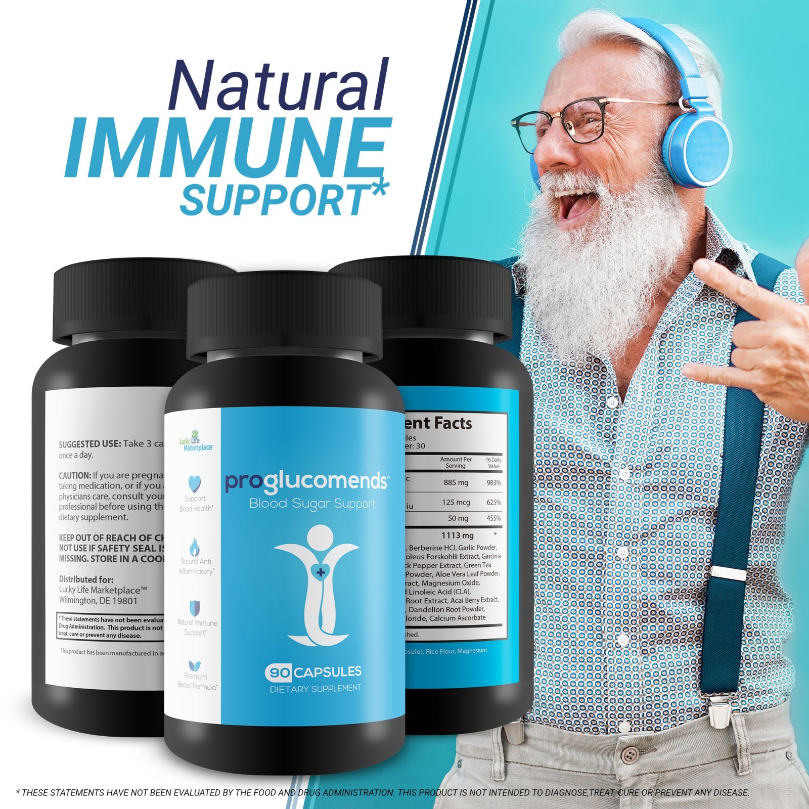 Pro Glucomends Blood Sugar Support Supplement – Berberine Formula with Cinnamon