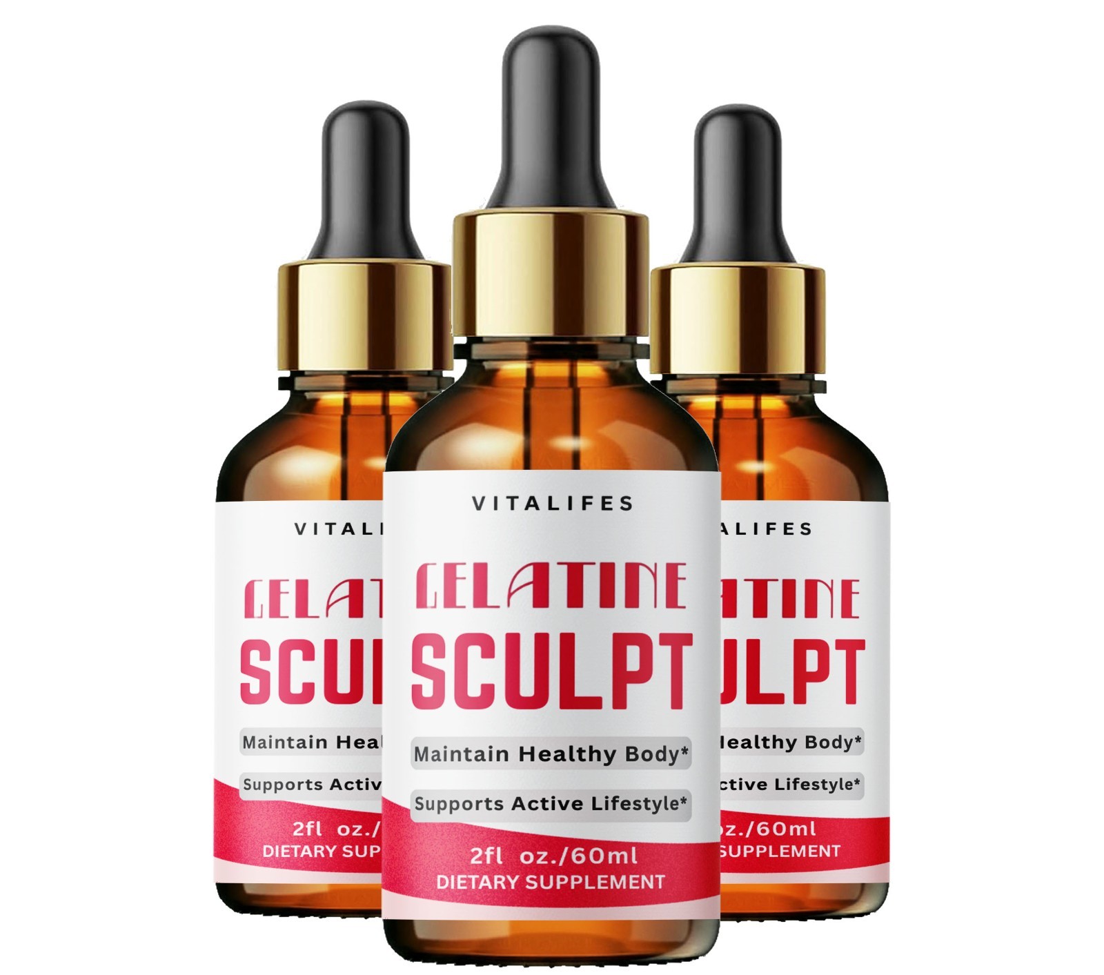 3 Pack – Gelatine Sculpt Drop Metabolism Support & Healthy Weight Loss (2 FL OZ)
