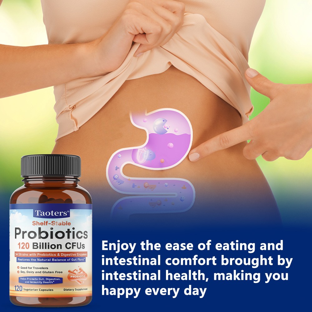 Probiotics Capsules 120 Billion CFUs 34 Strains Improve Immune Digestive Health