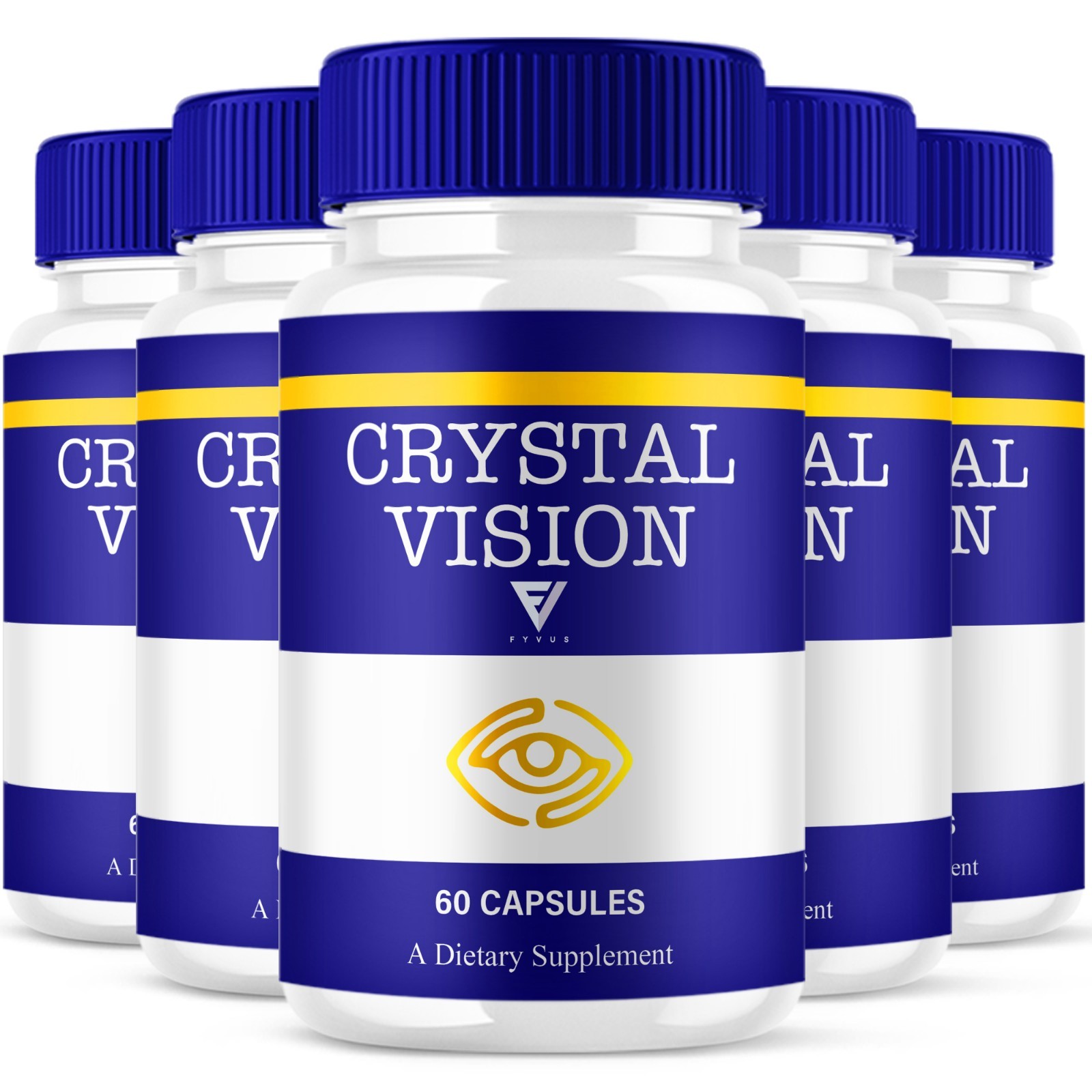 (5 Pack) Crystal Vision Eye Care, Crystal Vision Supplement (300 Capsules)