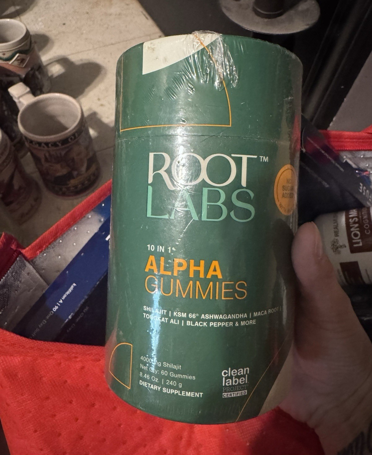 Root Labs 10-in-1 Alpha Gummies Shilajit KSM-66 Ashwagandha 60 Ct