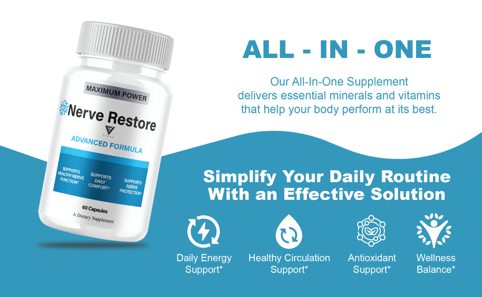 (5 Pack) Nerve Restore Advanced Formula, NerveRestore Max Health (300 Capsules)
