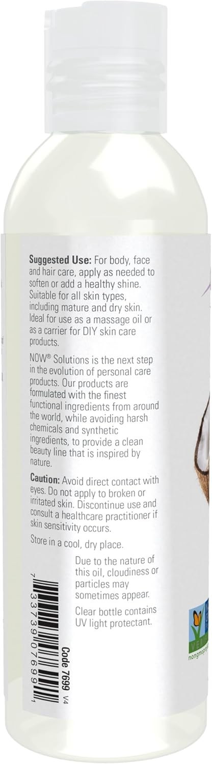 NOW FOODS SOLUTIONS LIQUID COCONUT OIL PURELY FRACTIONATED, 118 ML