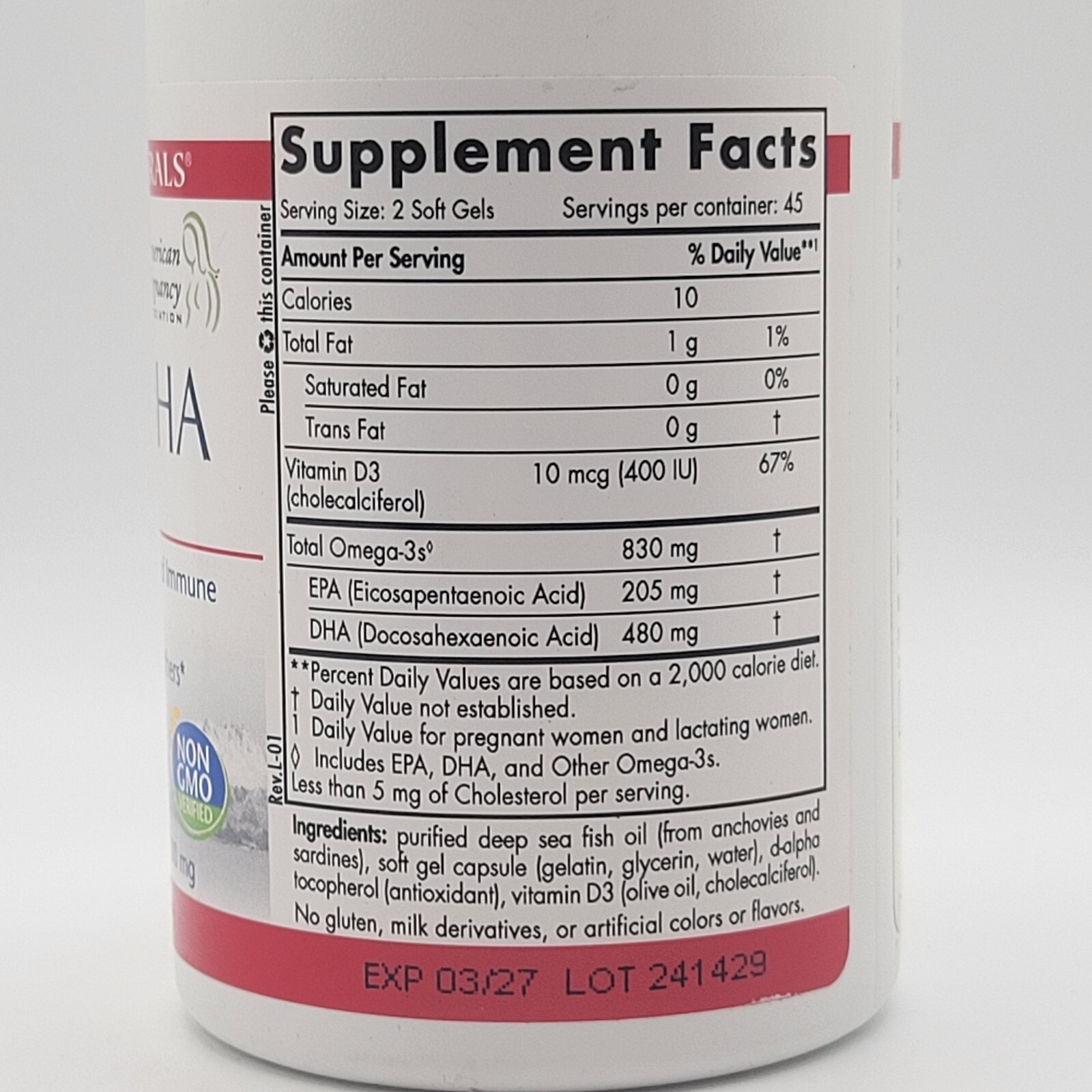 Nordic Naturals PRENATAL DHA – 90 Ct 500mg Supports Brain Development *SEALED *