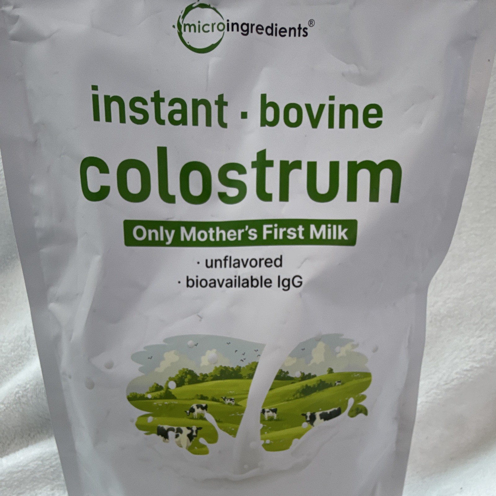Micro Ingredients Bovine Colostrum Powder Unflavored Grass Fed 8 oz 07/2026