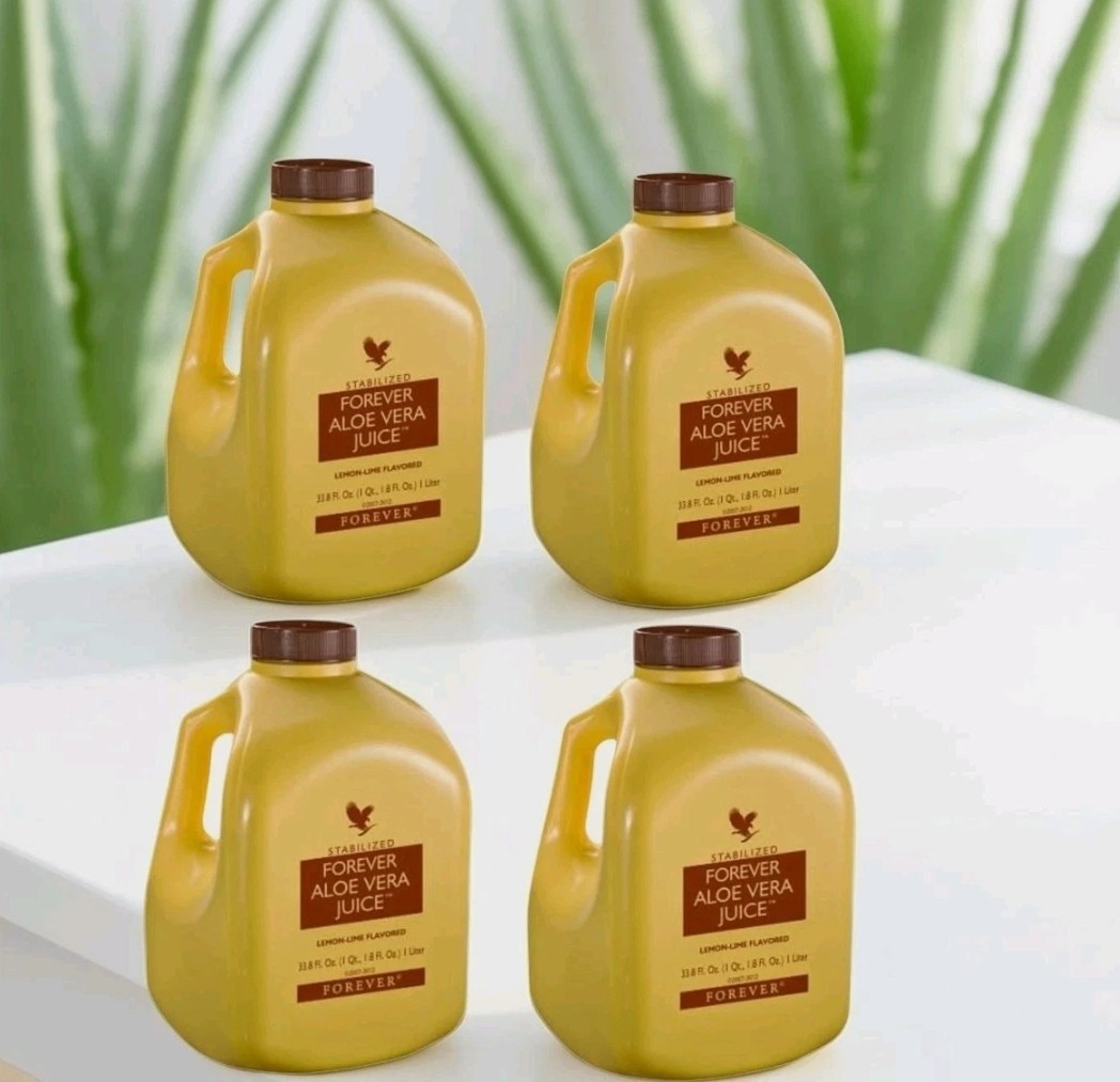 4 bottles Forever Aloe Vera Juice 1L each. Original/HALAL
