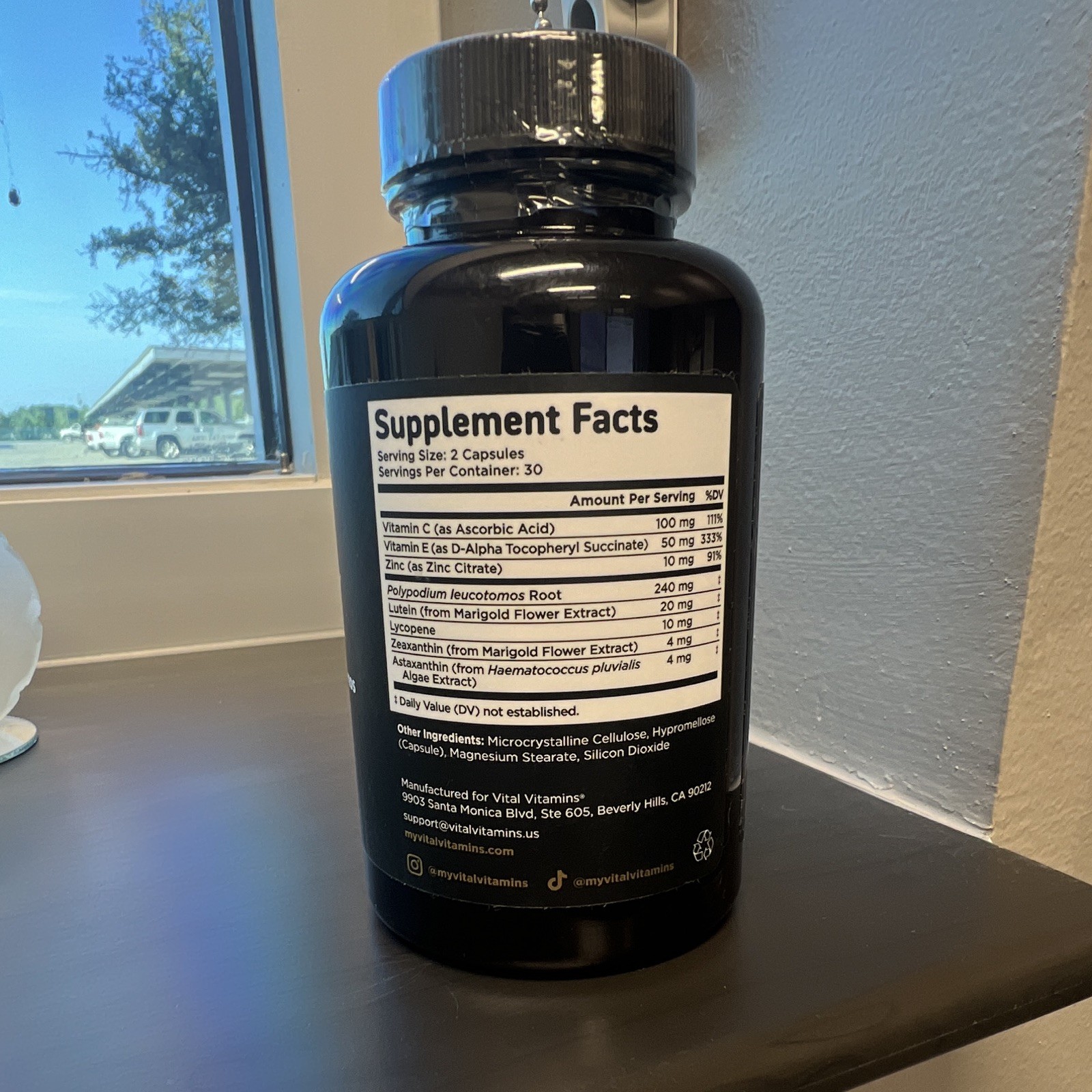 Vital Vitamins Sun Support Complex 60 Capsules Exp 03/2029