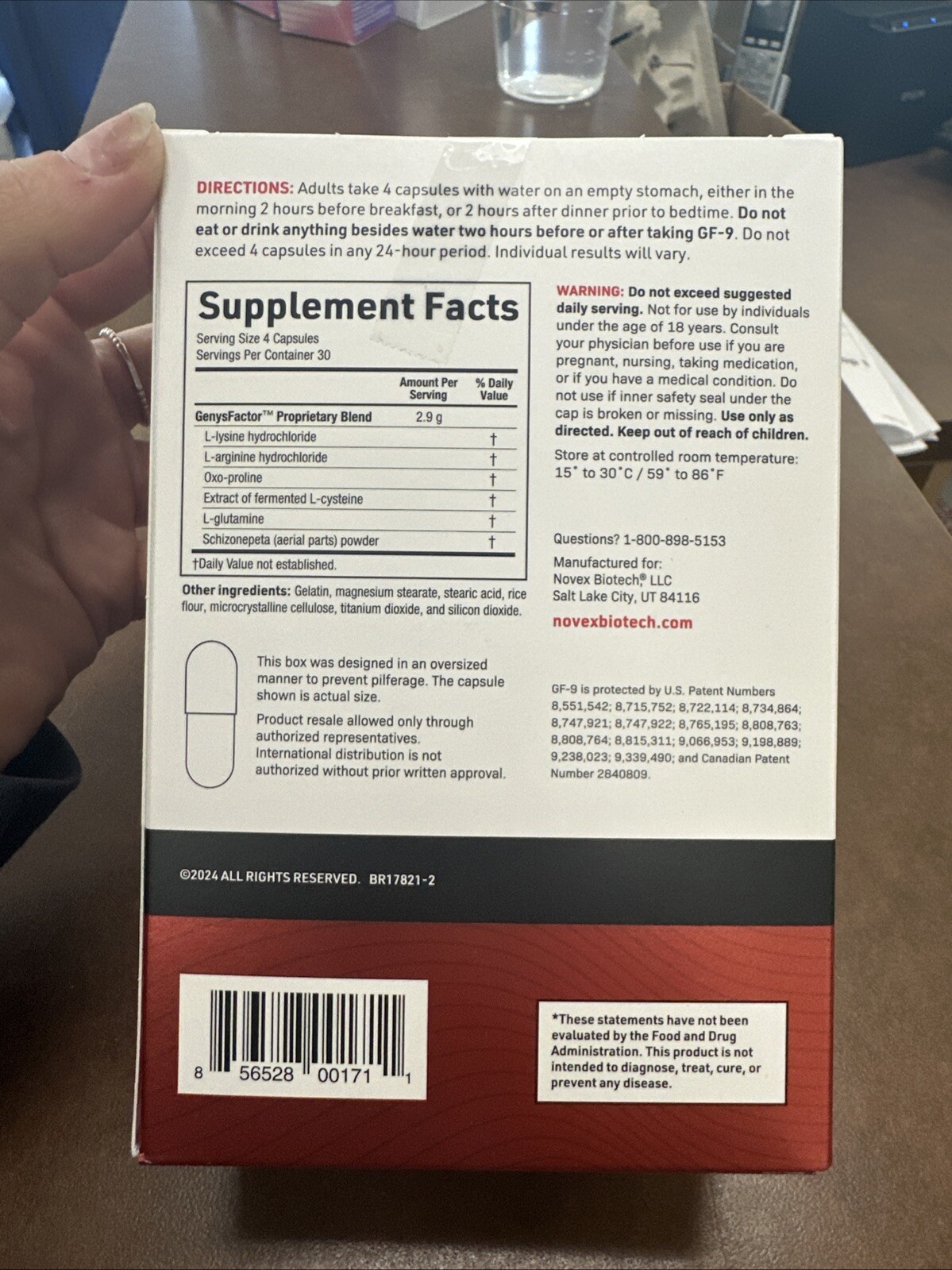 GF-9 Novex Biotech Natural Growth Hormone 120 Capsules Maximum Exp 10/24 New