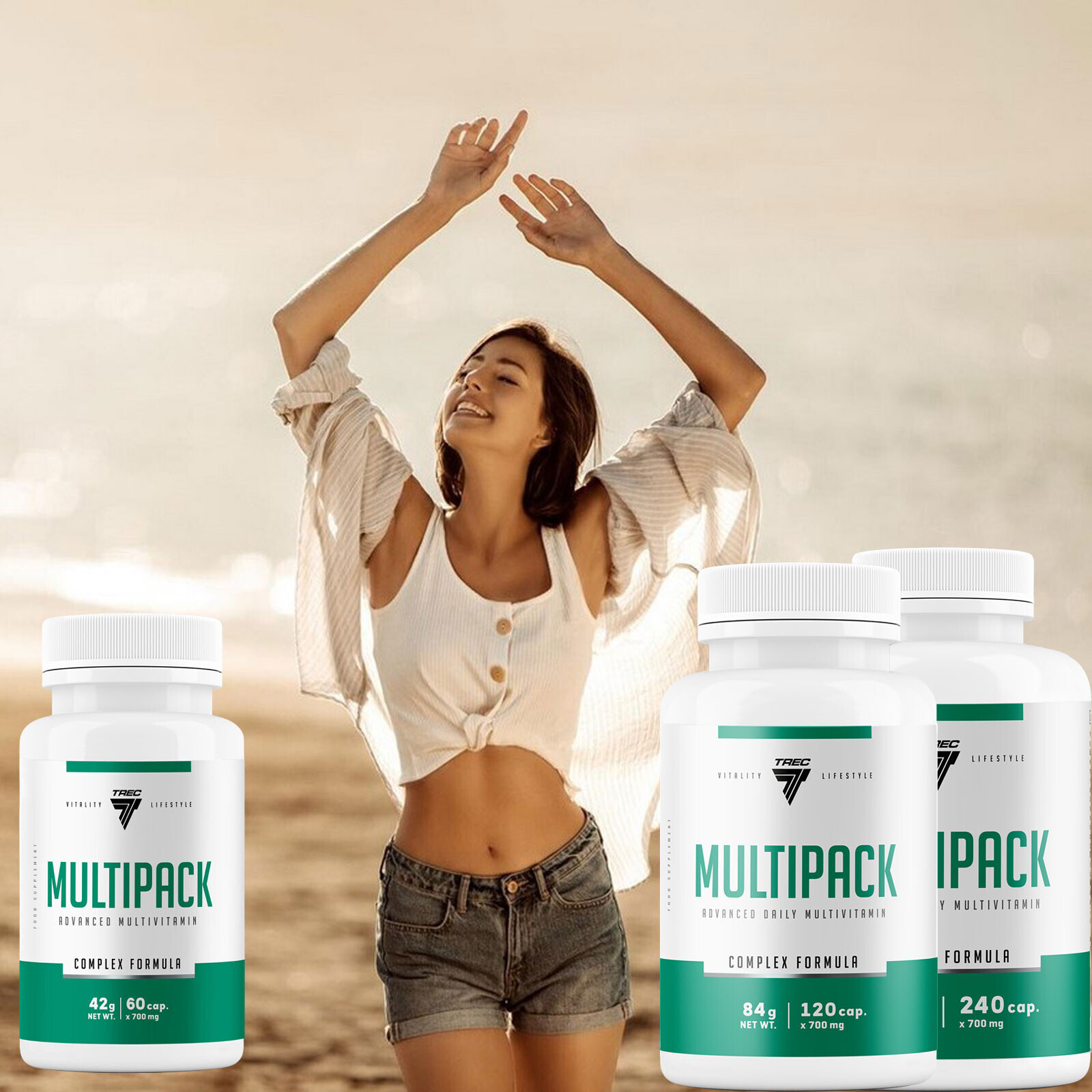 MULTI PAK 60-300 Caps. Vitamins Minerals Electrolytes Health Dietary Supplement