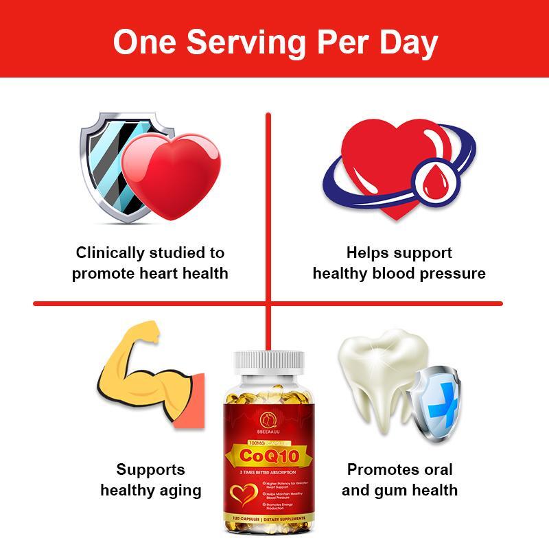 Coenzyme Q10 100mg Ultra High Absorption Promotes Cardiovascular Heart Health