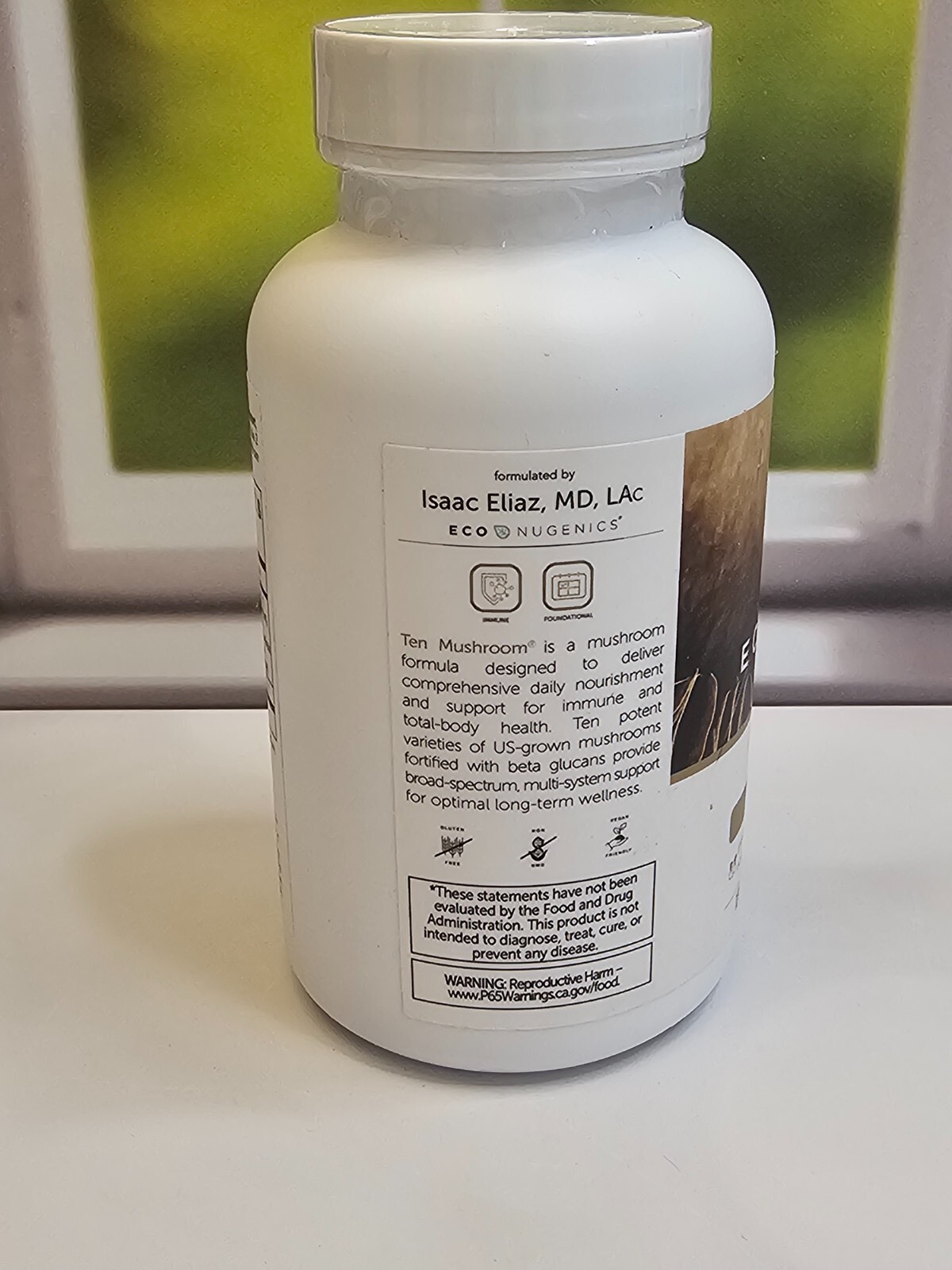 EcoNugenics Ten Mushroom Dietary Supplement, 120 Vegetarian Capsules Exp 09/2026