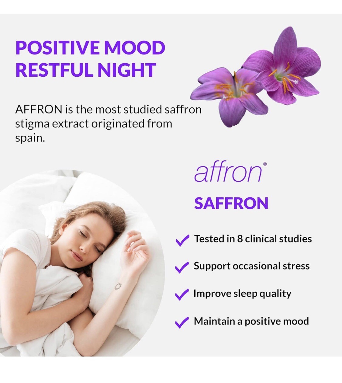 Organic Saffron Ashwagandha Supplement for Stress, Anxiety, Sleep, Mood Support