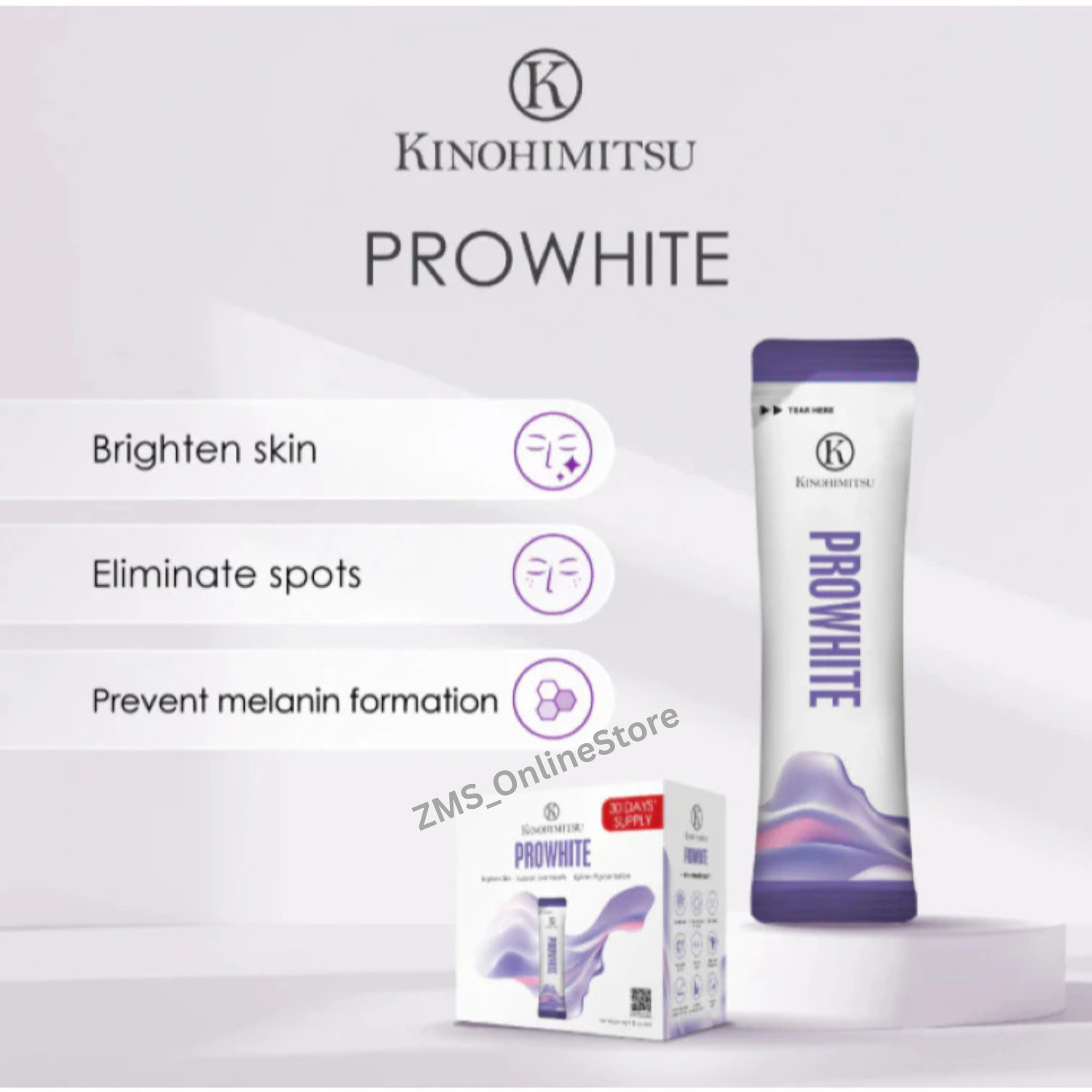2 Boxes Kinohimitsu ProWhite for Brighten Skin Eliminate Spot – 8g x 30 sachets