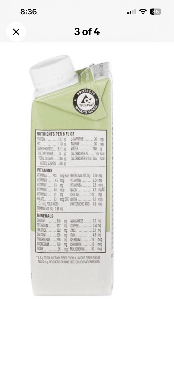 Jevity 1.5 Cal Tube Feeding Formula w/Fiber, 8oz Carton, 24 Total-Exp 5/2027