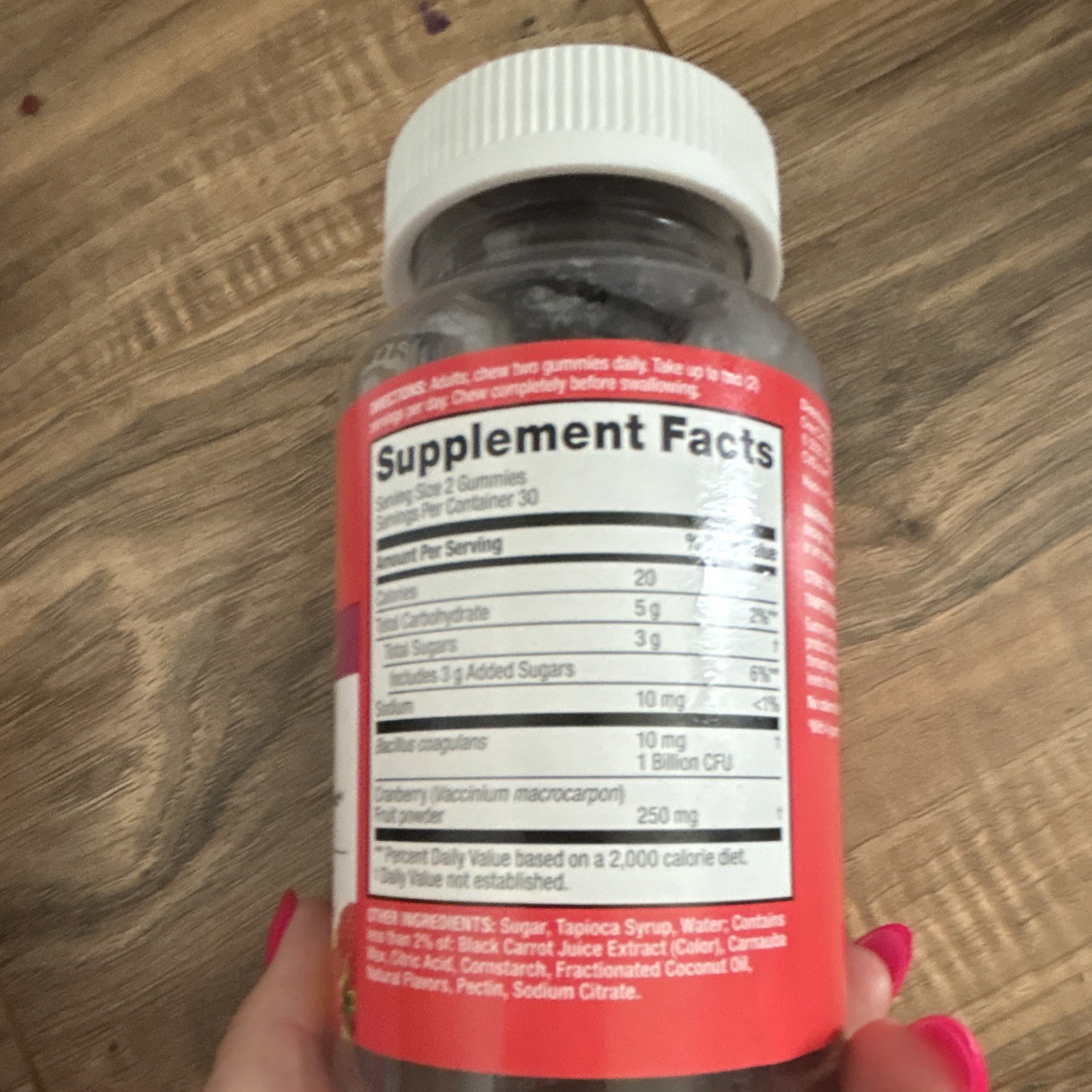 CVS Health Probiotic + Cranberry Women’s Health 60 Gummies 1B CFU Raspberry