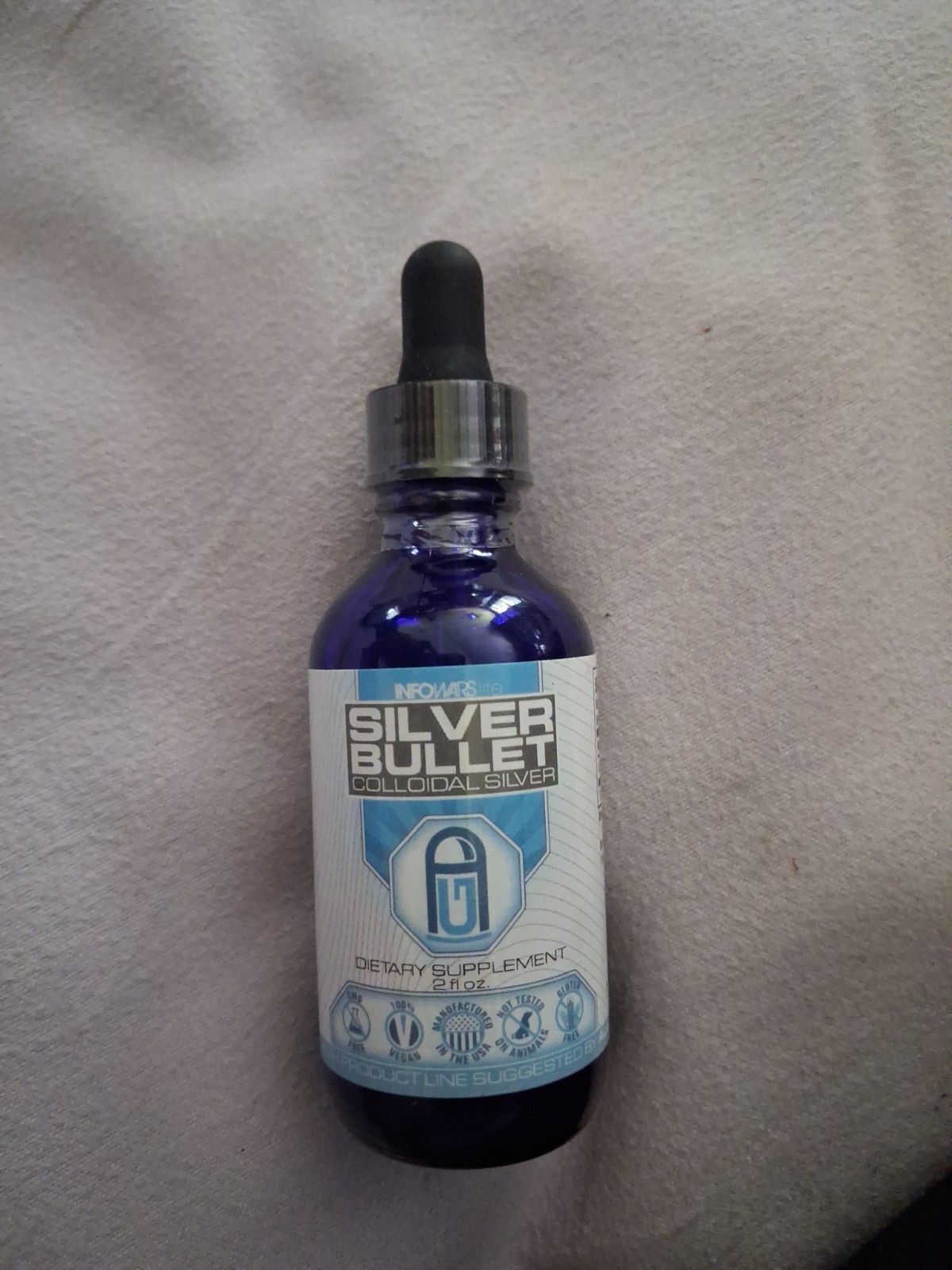Infowars Life Silver Bullet Colloidal Silver Liquid General Wellness 2 fl oz