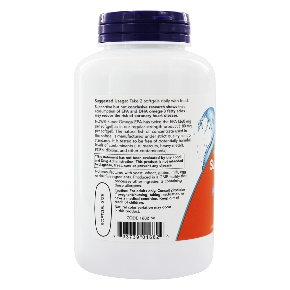 NOW Foods Super EPA Double Strength, 120 Softgels