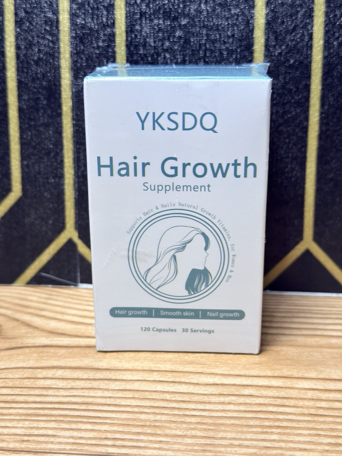 YKSDQ Hair Growth Supplement 120 Capsules Hair Skin & Nails Vitamins New