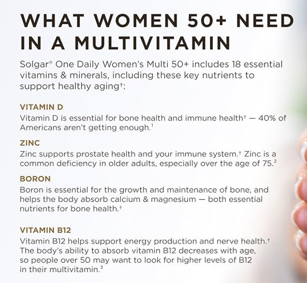 Solgar One Daily WOMENS MULTIVI 50 + 60 Time Released Capsules ( 60 Servings )