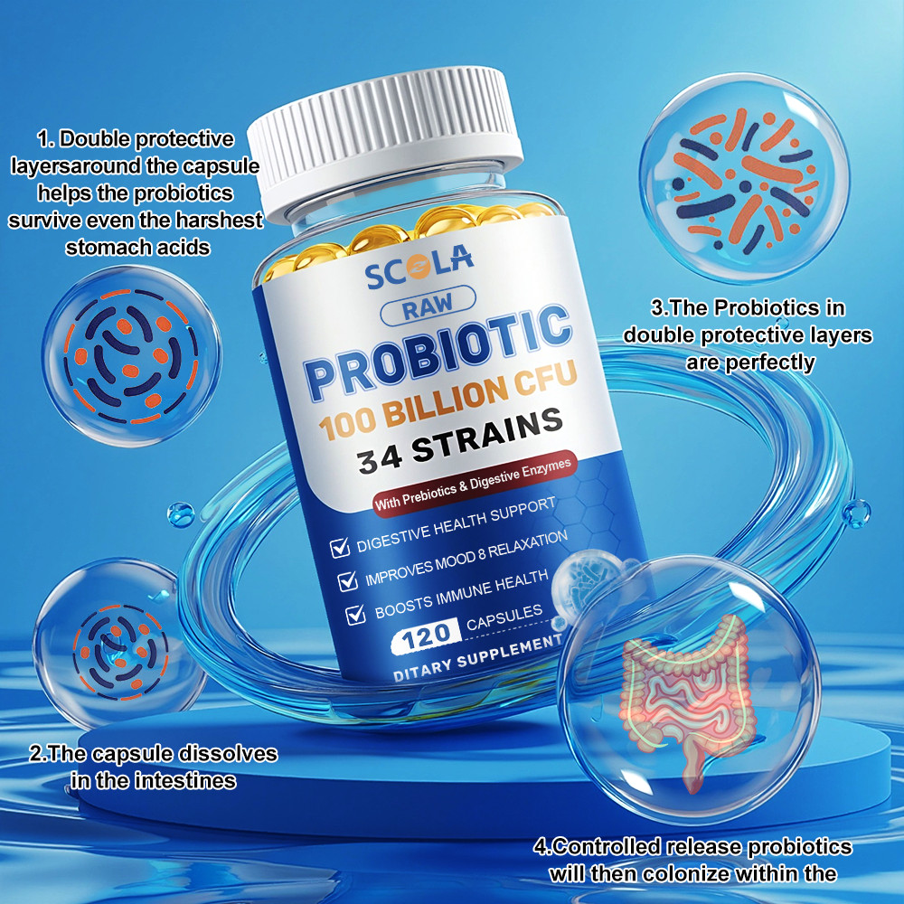 Probiotics 100 Billion CFU Potency Digestive Immune Health 240 Capsules DIGESTIV