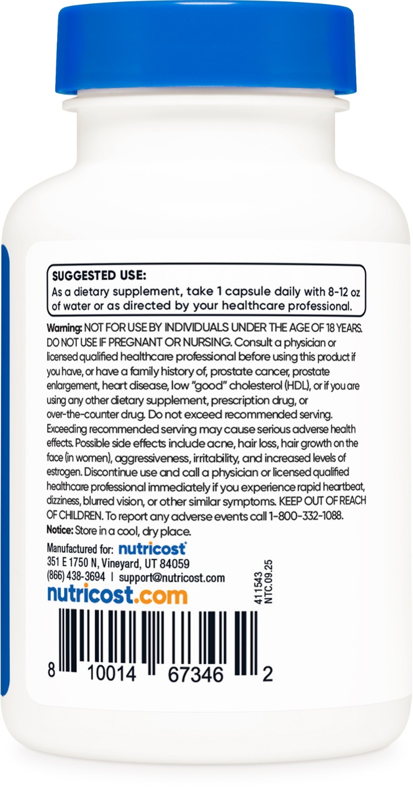 Nutricost Pregnenolone 10mg, 120 Capsules – Non-GMO, Gluten Free