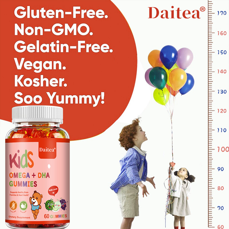 Children’S DHA 60 Gummies Delicious Omega-3 Gummies Enhance Focus Memory Immune