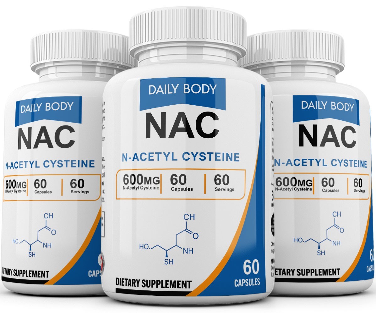 N-Acetyl L-Cysteine (NAC) 600mg, 180 Vegan Capsules Non-GMO