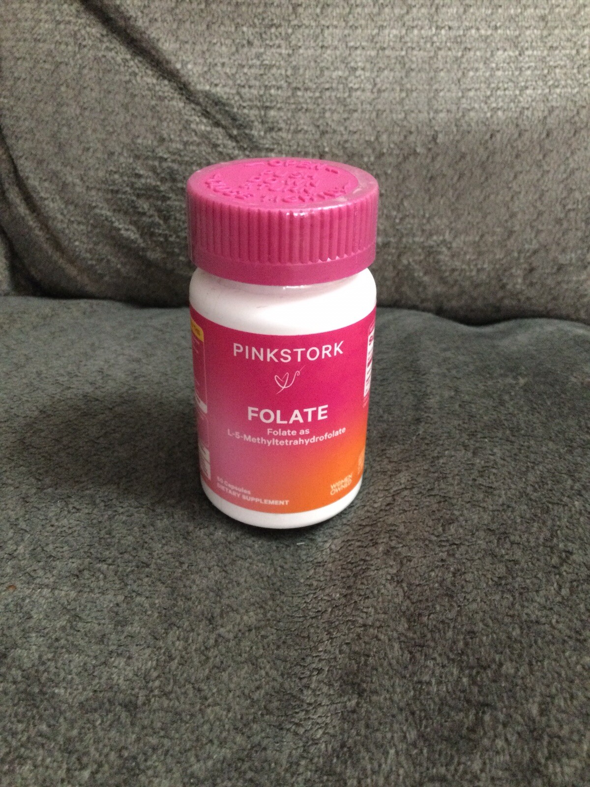 New Pink Stork Folate As L-5-Methyltetrahydrofolate – 60 Capsules Exp 01/2025