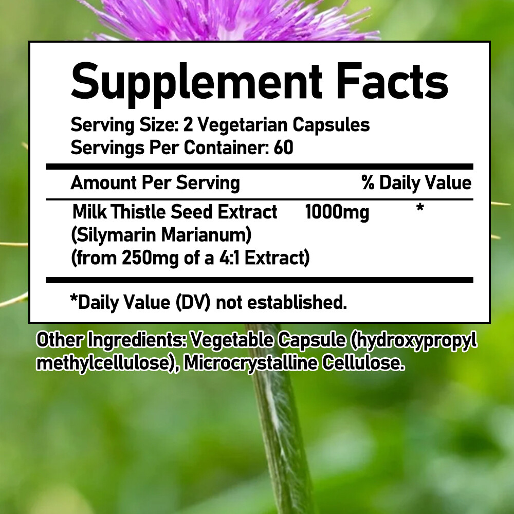Milk Thistle Extract Support Liver Detoxification Repair Liver Cells Antioxidant