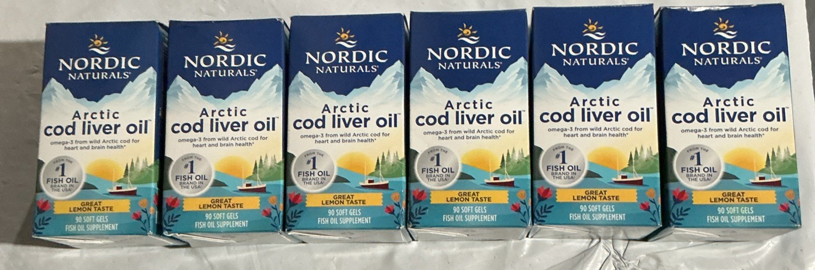 Nordic Naturals Arctic Cod Liver Oil Softgels Lemon 6×90 Count Expire 01/28
