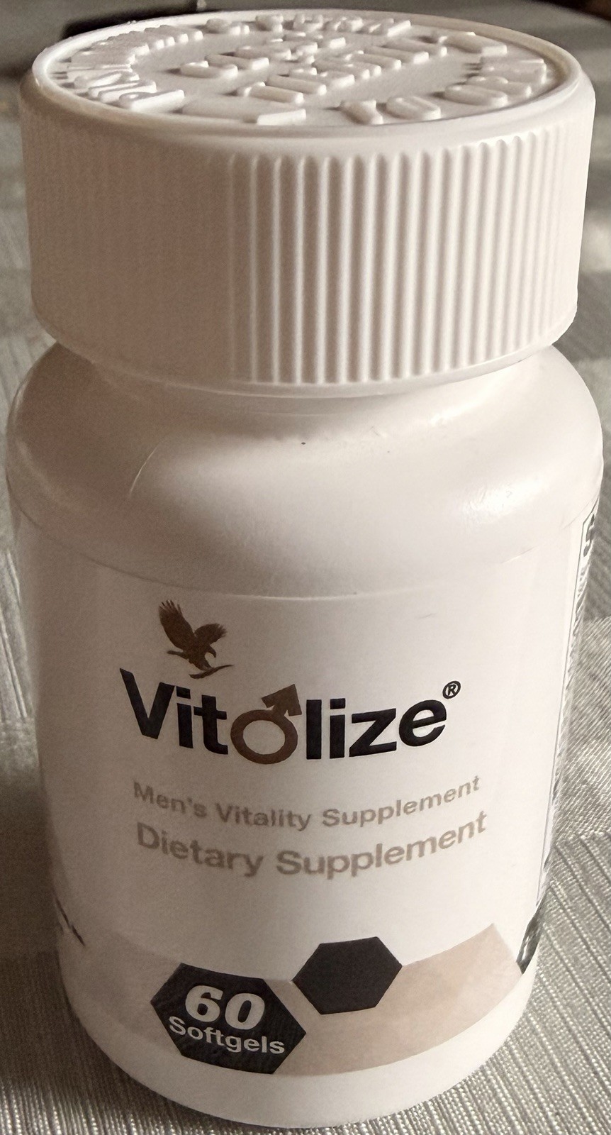Forever Living Vitolize Men’s Vitality Supplement 60 Softgels Exp 07-2027