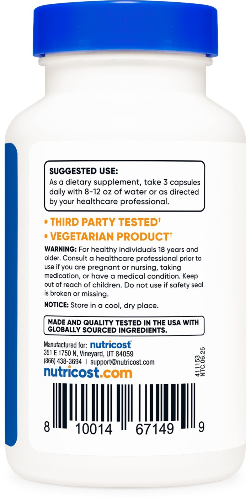 Nutricost Spermidine Wheat Germ Extract Supplement, 1500mg, 120 Capsules