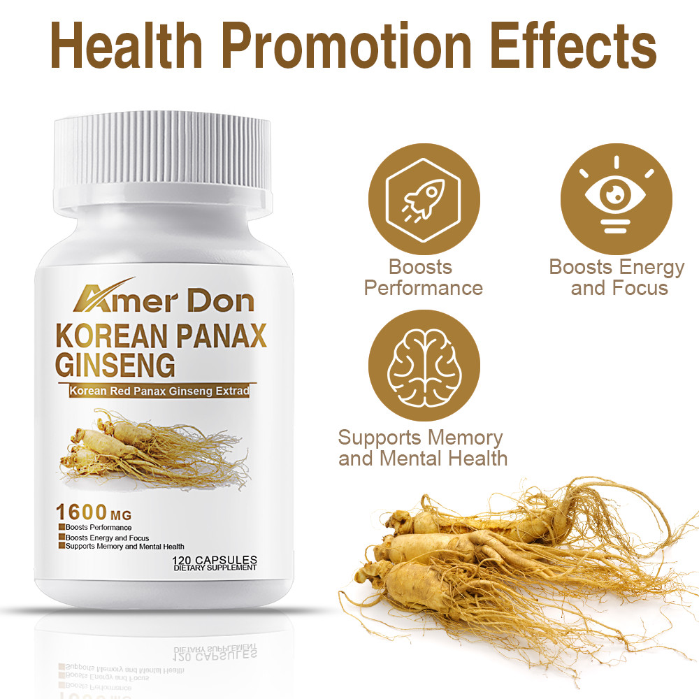 Pure Korean Red Panax Ginseng Extract Capsules No additives or fillers 120 Pills