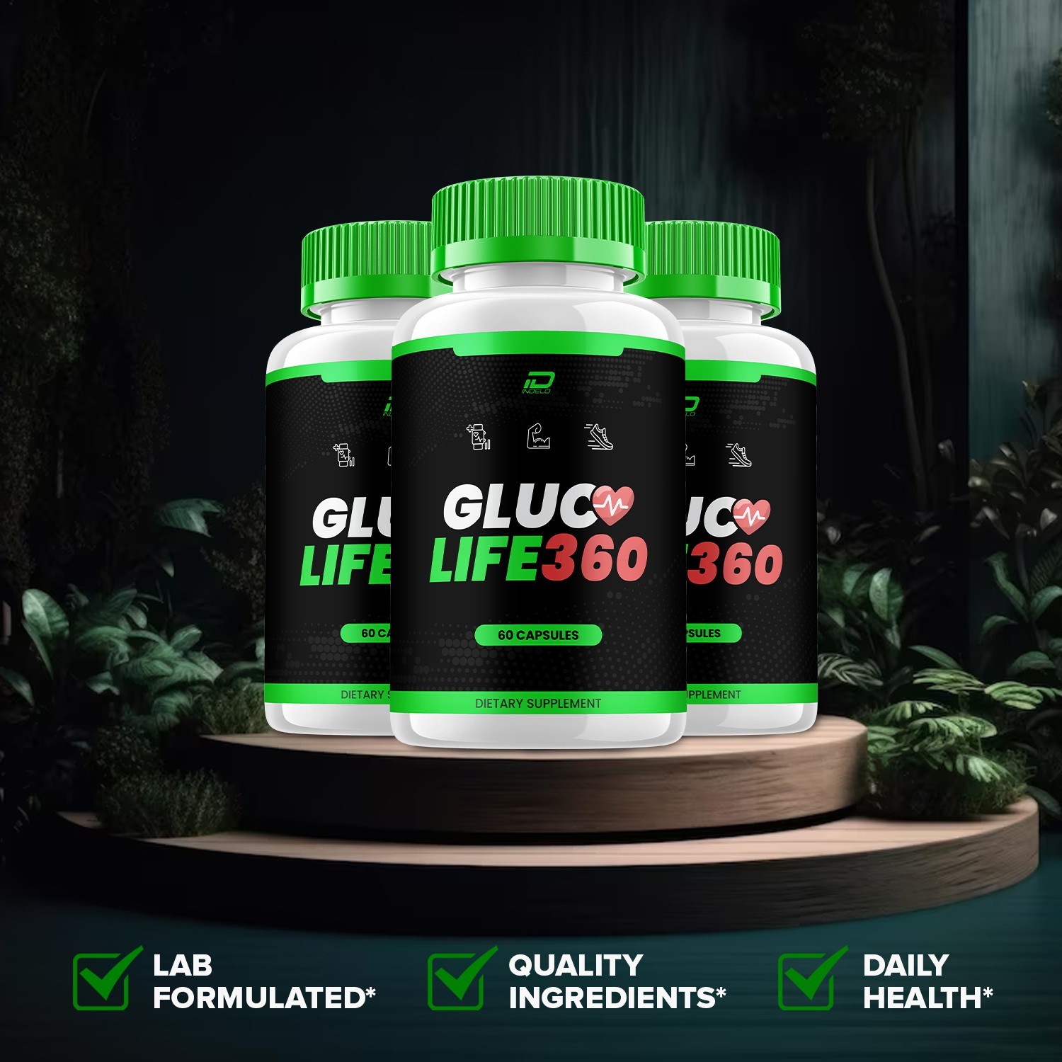 (5 Pack) Gluco Life 360 Capsules – GlucoLife 360 All Natural Glycogen Support