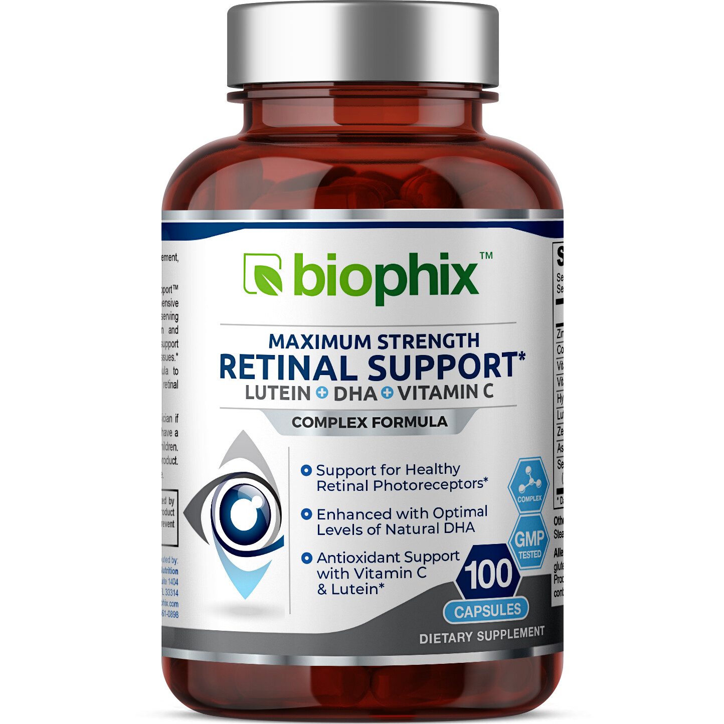 Biophix Retinal Support Complex Formula 100 Capsules – Eye Health Vitamin